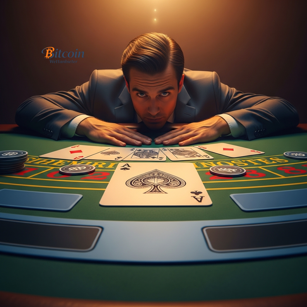 A man in a suit intensely focused on a poker game, symbolizing the strategic head-to-head history between the Portugal and DR Kongo teams.